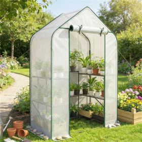 Outdoor greenhouse, portable greenhouse, planting box, white