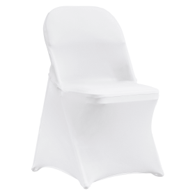 50PCS White Stretch Folding Chair Covers Universal Fitted Removable Party Dining
