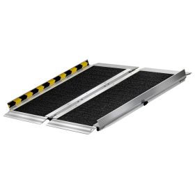 Portable Wheelchair Ramp, 2FT, Non-Slip Aluminum Folding Handicap Ramp For Wheelchair, 800 Lbs Capacity, Door Threshold Ramps For Home Steps, Sta (Option: Default)
