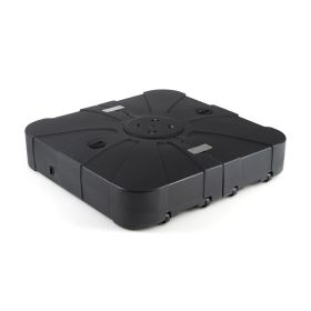 Outdoor Cantilever Umbrella Base Square Water and Sand Fillable Base (Color: Black, size: 34 inches)