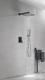 12" Rain Shower Head Systems Wall Mounted Shower (Color: as Pic)