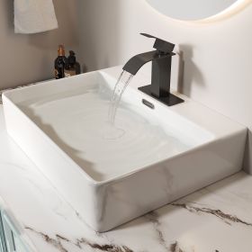Lifestyle 6.68" CUPC Certified Harlow Single Handle Bathroom Sink Faucet (Color: Matt Black, size: 6")